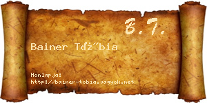 Bainer Tóbia névjegykártya